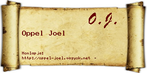 Oppel Joel névjegykártya